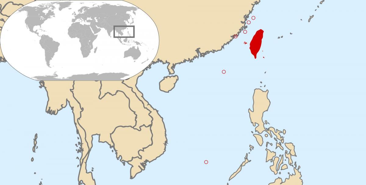 карта света показује Тајван