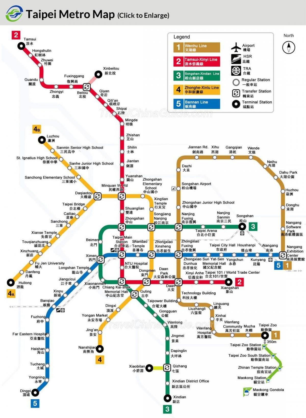 Карта метро Тајвана