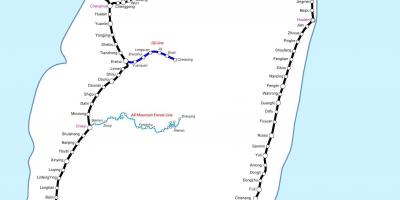 Карта железница Тајвана