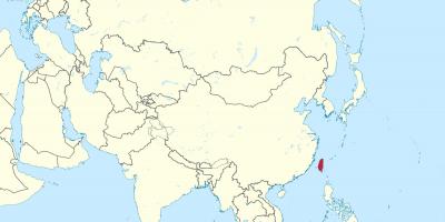 Тајван карта у Азији